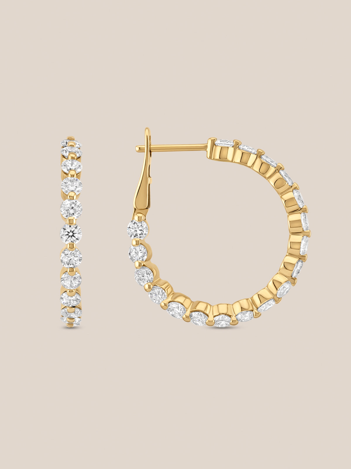 Floating Diamond Hoops