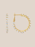 Floating Diamond Hoops