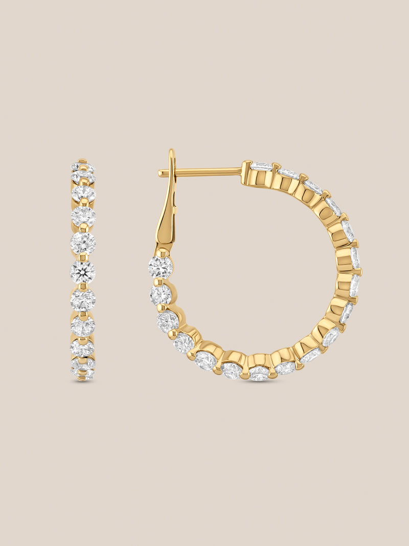 Floating Diamond Hoops