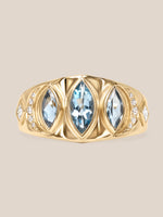 Aquamarine Celeste Ring - OOAK