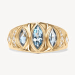 Aquamarine Celeste Ring - OOAK