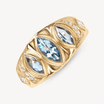 Aquamarine Celeste Ring - OOAK
