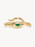 Cobra Emerald and Diamonds Ring