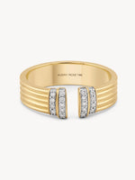 Diamond Tiered Cuff Ring