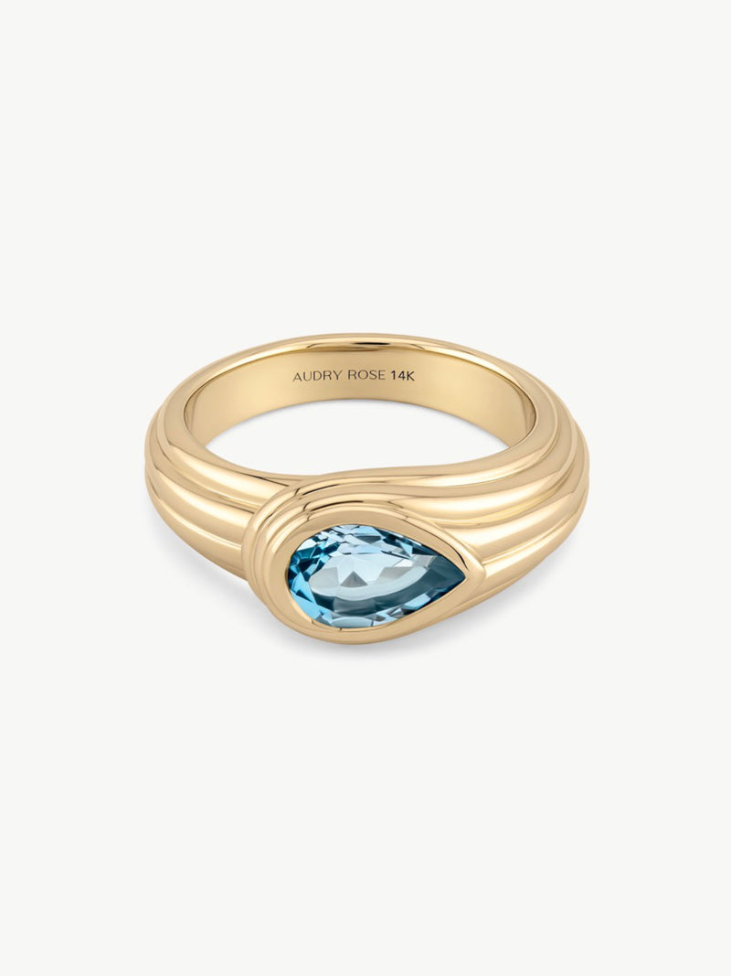 Pear Topaz Ring