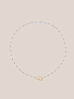 Mixed Metal Midi Lock Necklace