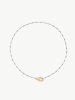 Mixed Metal Mini Lock Necklace