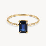 Large Starry Sapphire Ring