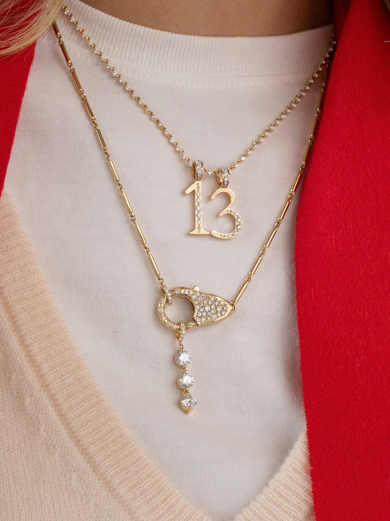 Diamond Number Pendants
