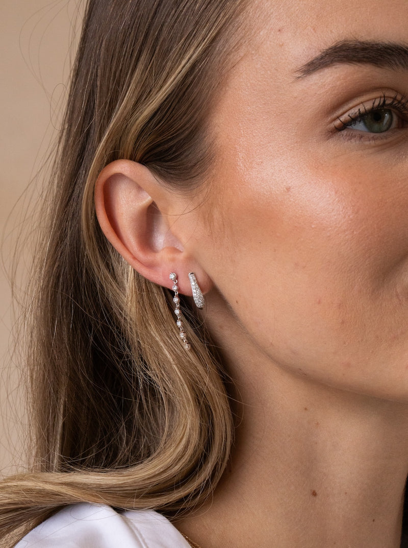 Pave Diamond Wrap Huggies