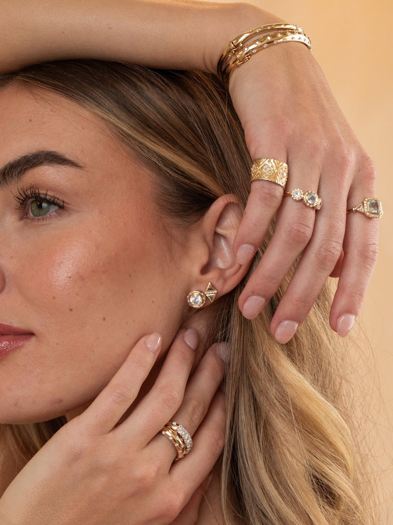 Triangle Diamond Earrings