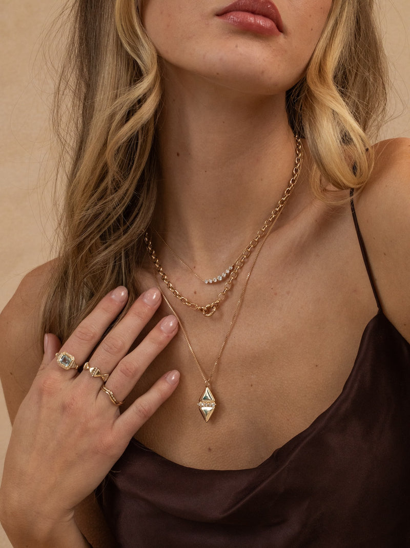 Triangle Diamond Ring