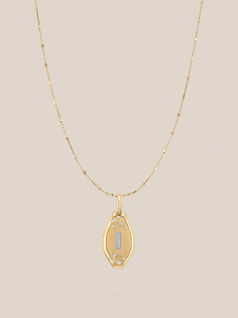 Initial Skipping Stone Pendant