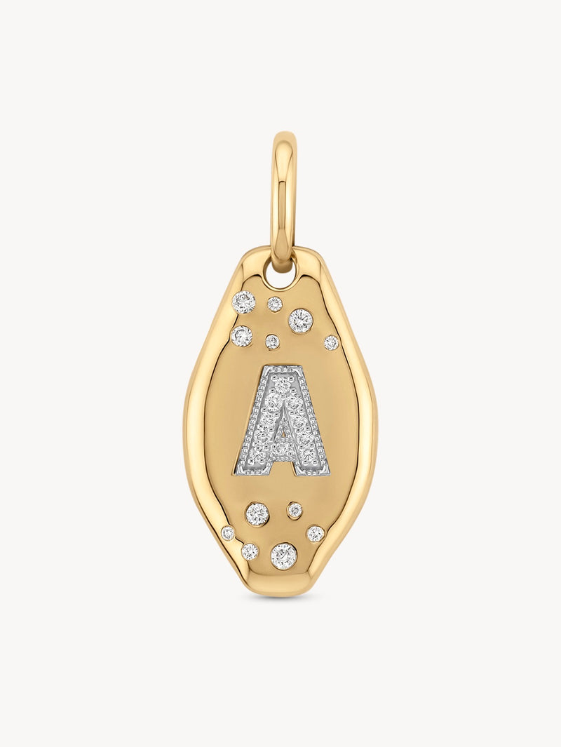 Initial Skipping Stone Pendant