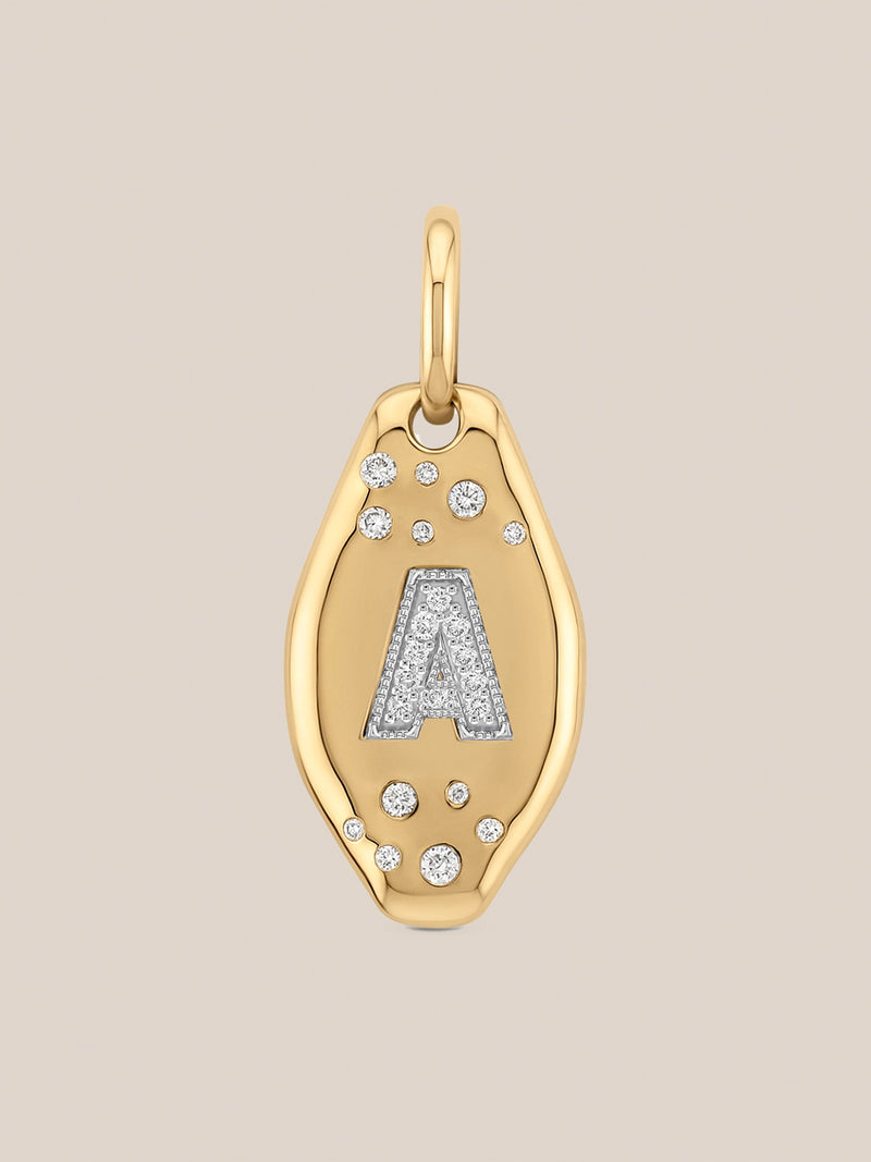 Initial Skipping Stone Pendant