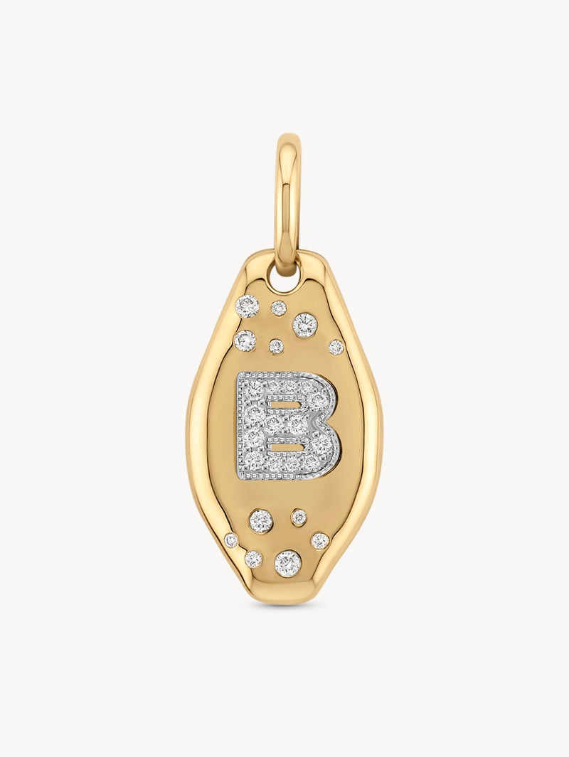 Initial Skipping Stone Pendant