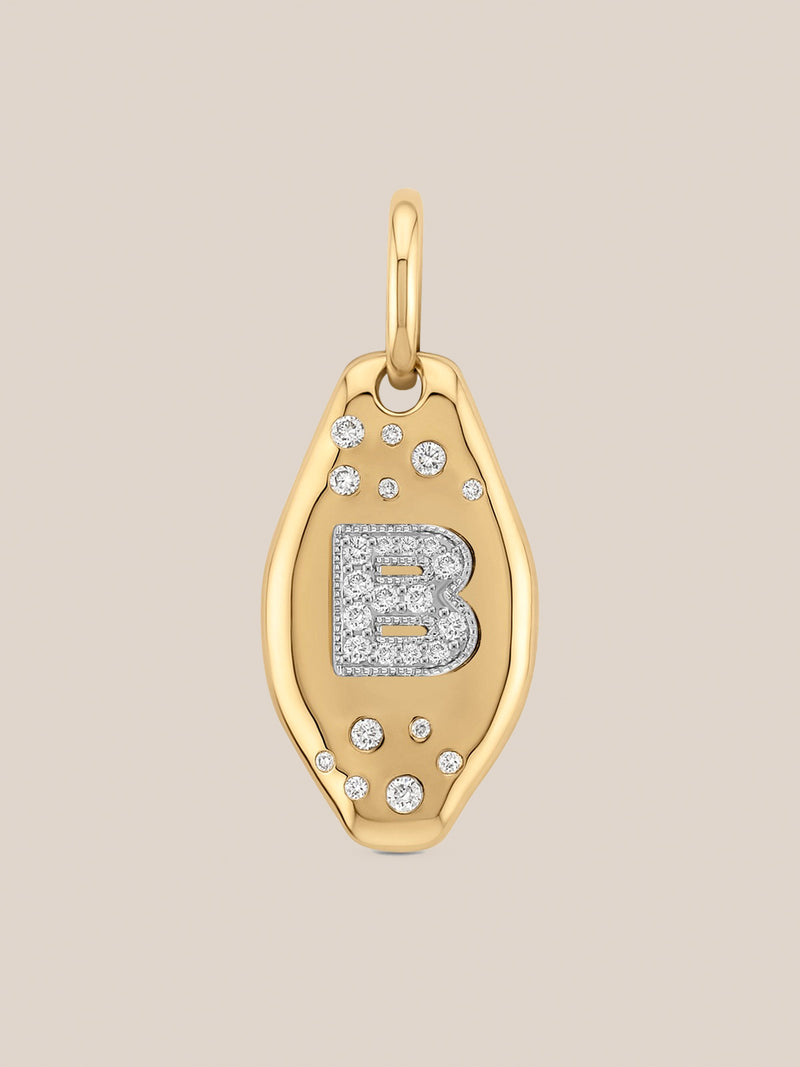 Initial Skipping Stone Pendant