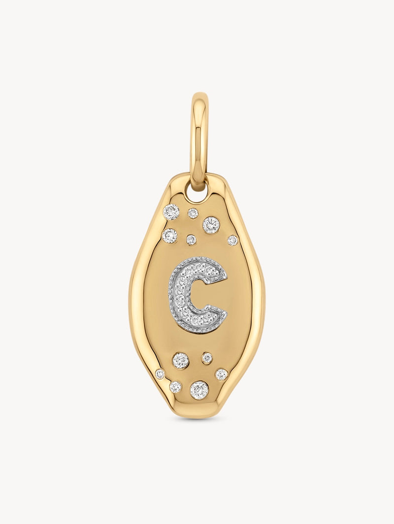 Initial Skipping Stone Pendant