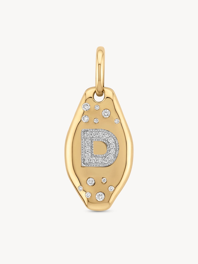 Initial Skipping Stone Pendant
