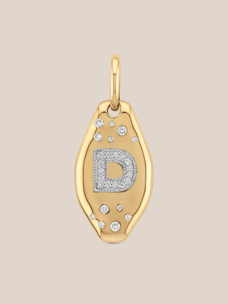 Initial Skipping Stone Pendant