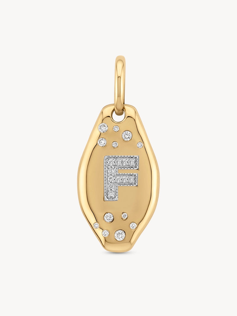Initial Skipping Stone Pendant