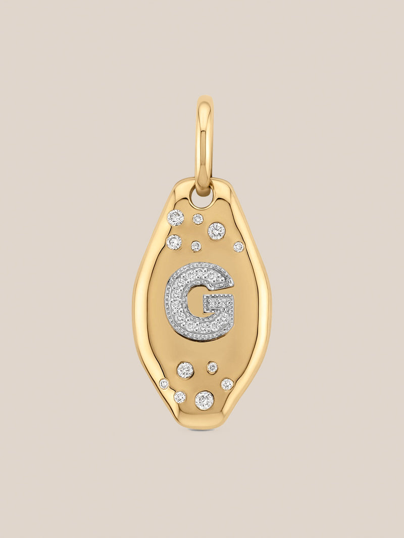 Initial Skipping Stone Pendant