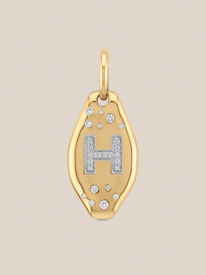 Initial Skipping Stone Pendant