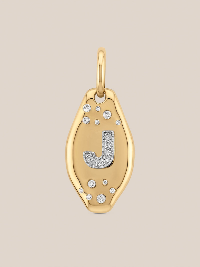Initial Skipping Stone Pendant