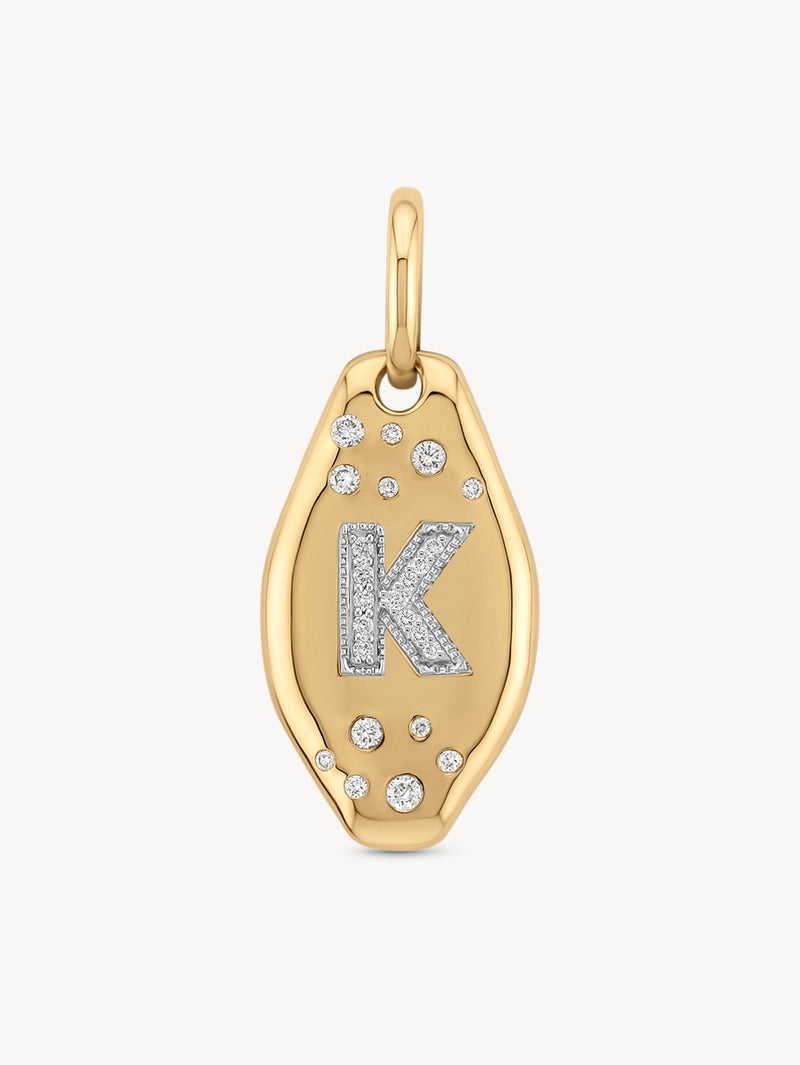 Initial Skipping Stone Pendant