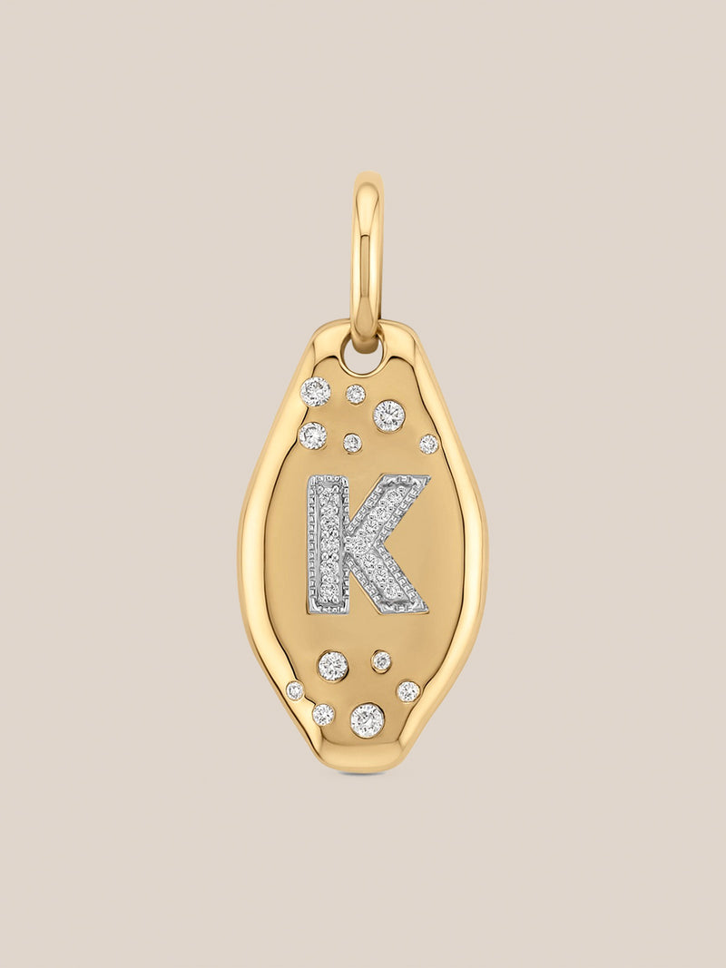 Initial Skipping Stone Pendant