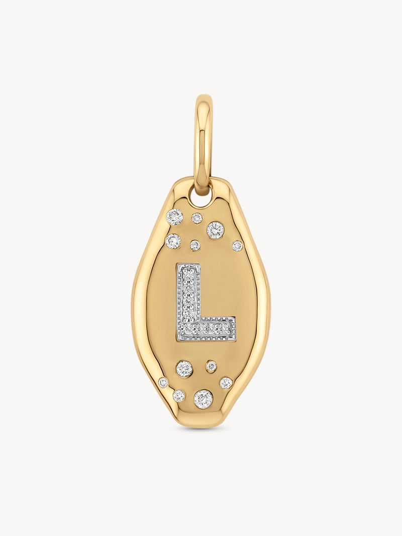 Initial Skipping Stone Pendant