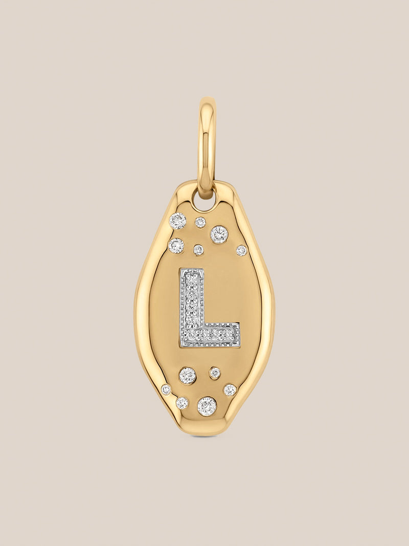 Initial Skipping Stone Pendant