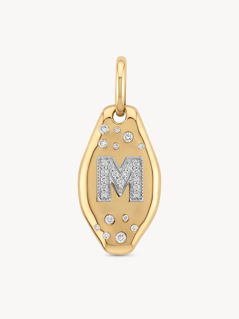 Initial Skipping Stone Pendant