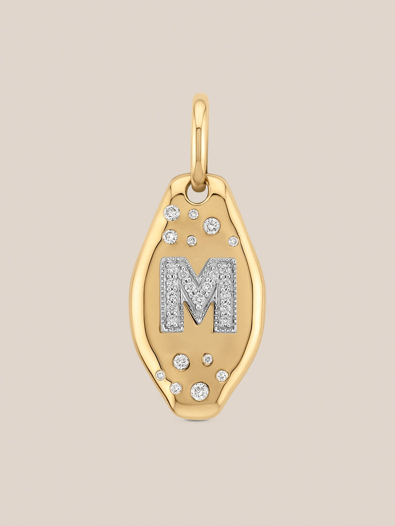 Initial Skipping Stone Pendant
