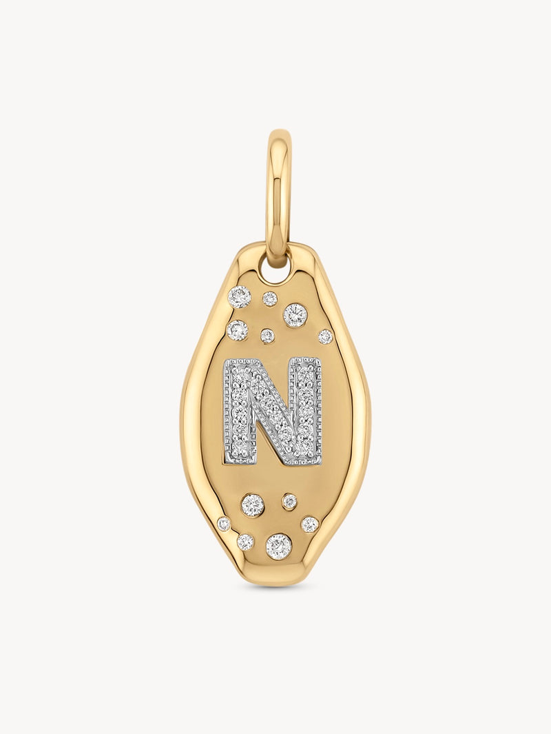 Initial Skipping Stone Pendant