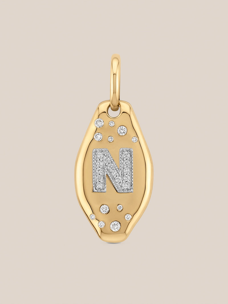 Initial Skipping Stone Pendant