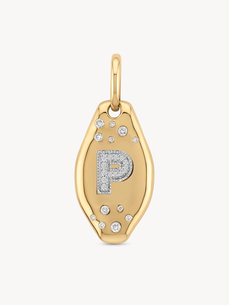 Initial Skipping Stone Pendant
