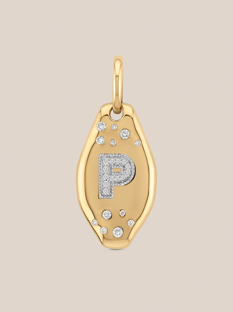 Initial Skipping Stone Pendant