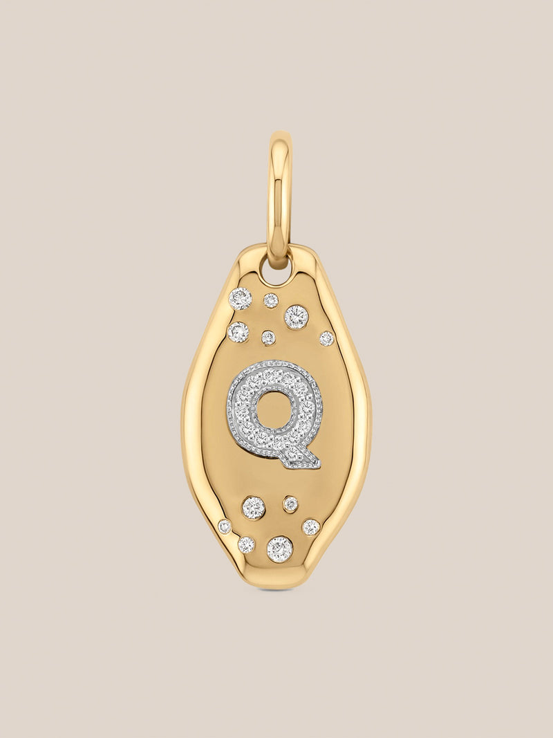 Initial Skipping Stone Pendant