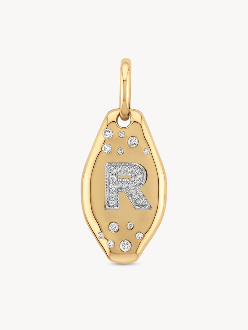 Initial Skipping Stone Pendant
