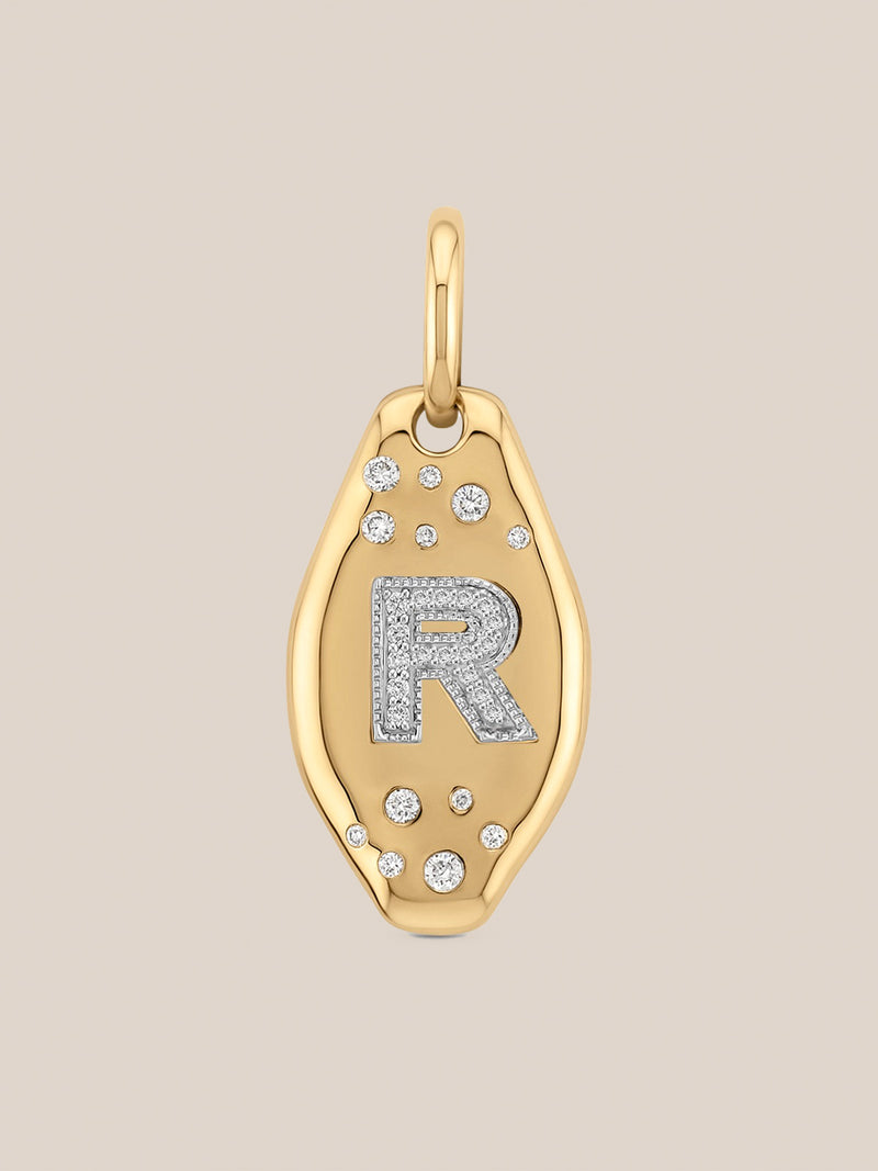Initial Skipping Stone Pendant