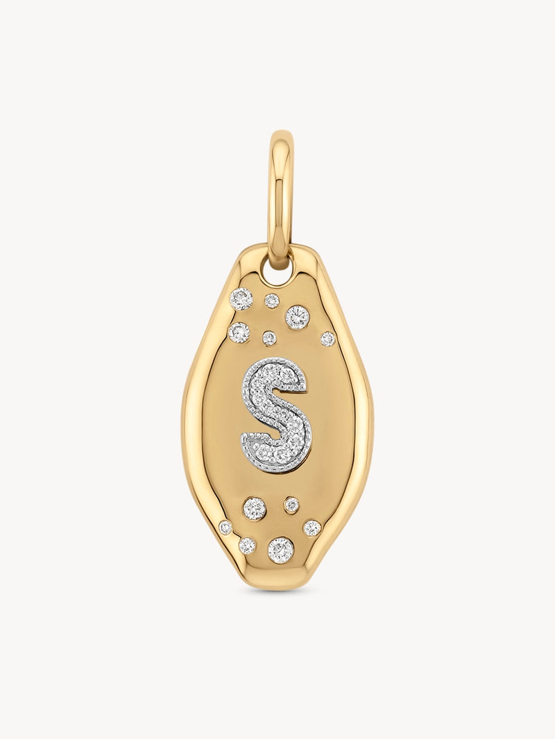 Initial Skipping Stone Pendant