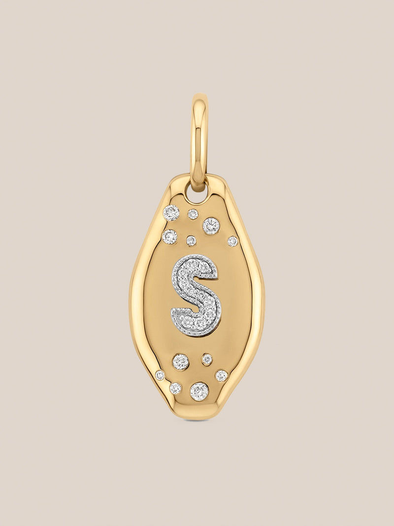 Initial Skipping Stone Pendant