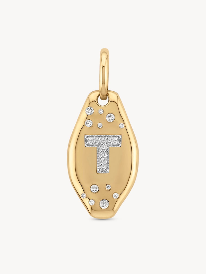 Initial Skipping Stone Pendant