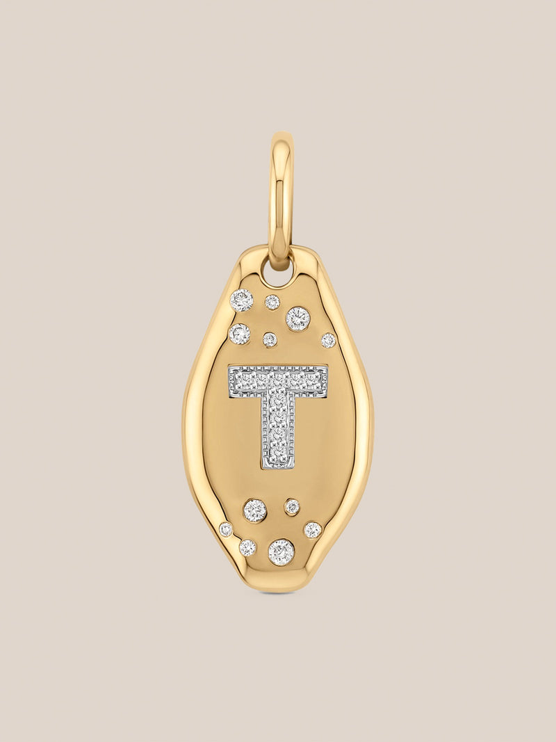 Initial Skipping Stone Pendant