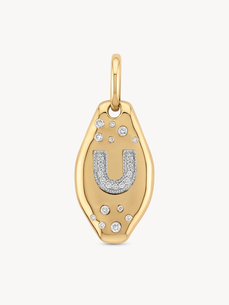 Initial Skipping Stone Pendant