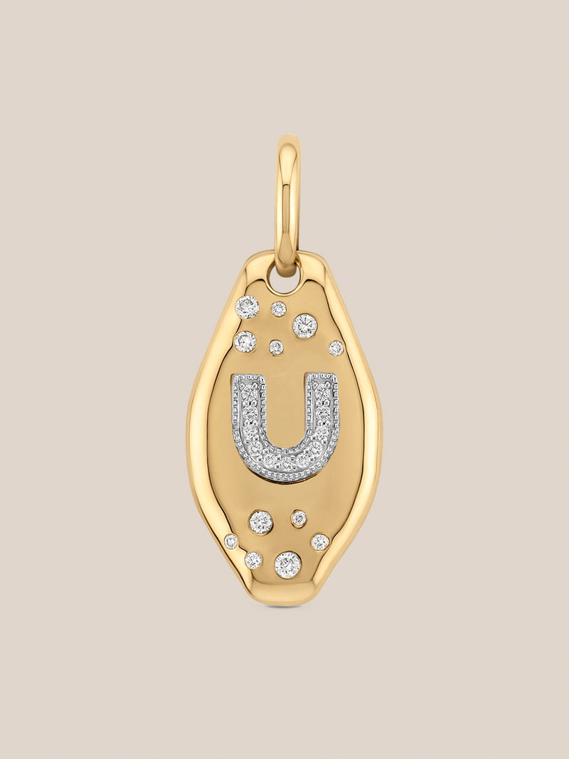 Initial Skipping Stone Pendant