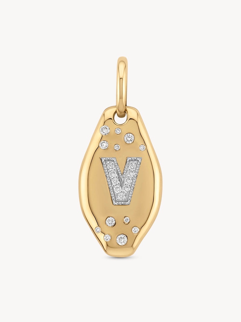 Initial Skipping Stone Pendant