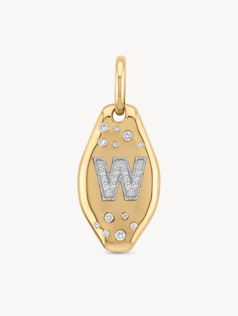 Initial Skipping Stone Pendant