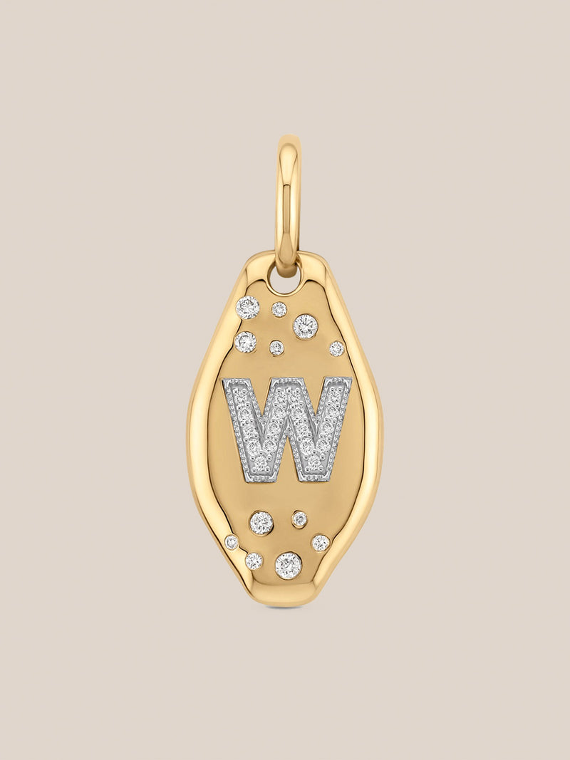 Initial Skipping Stone Pendant